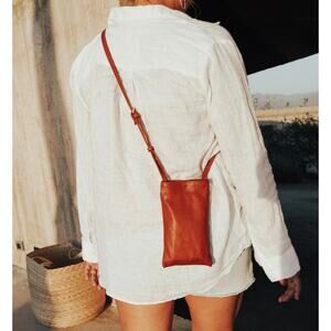 Parker Clay Sebli Brown Leather Phone Crossbody